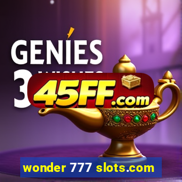 wonder 777 slots.com